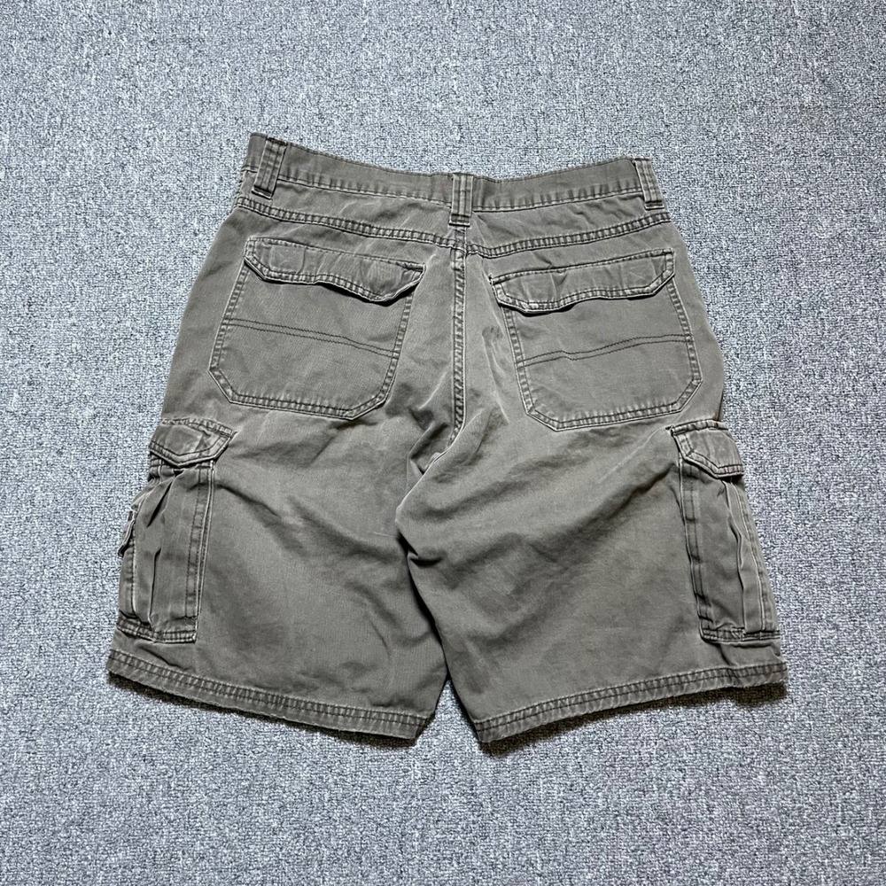 Wrangler Originals Cargo Shorts Mens Greyish Brown Twill Multi Pocket Casual